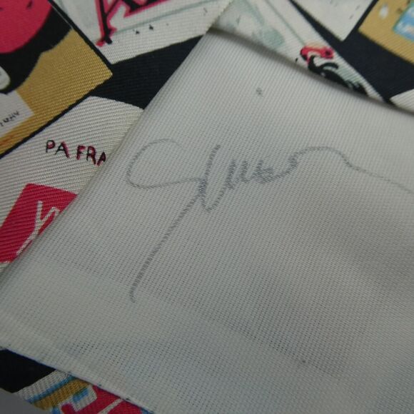 RM Style Vintage Race Car Advertisement Silk Tie Autographed by Unknown Mod - Picture 6 of 7